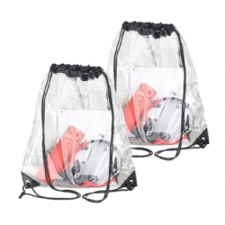 Transparent PVC Drawstring Bags