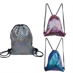 Mermaid Design Drawstring Bag