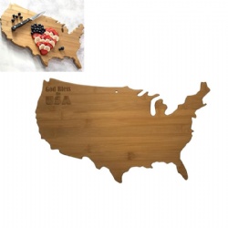 USA Map Bamboo Cutting Board