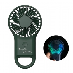 Portable Light-up Mini Fan With Carabiner